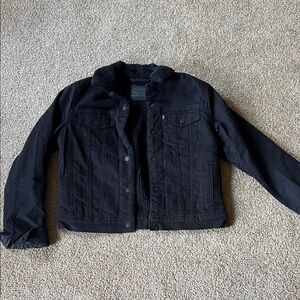 Levi's Black Denim Jacket with Fleece Lining